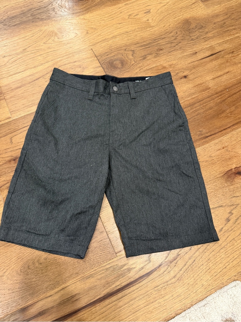 Volcom Men's Charcoal Gray Flat Front Shorts